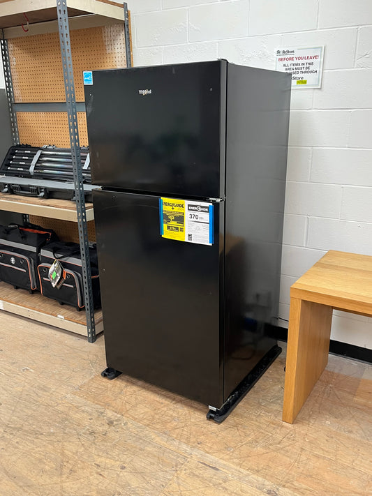 Whirlpool 18.2Cu.ft Black Top Freezer Refrigerator