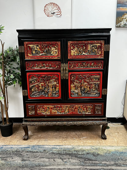 Vintage Ornate China Cabinet - Scene 2