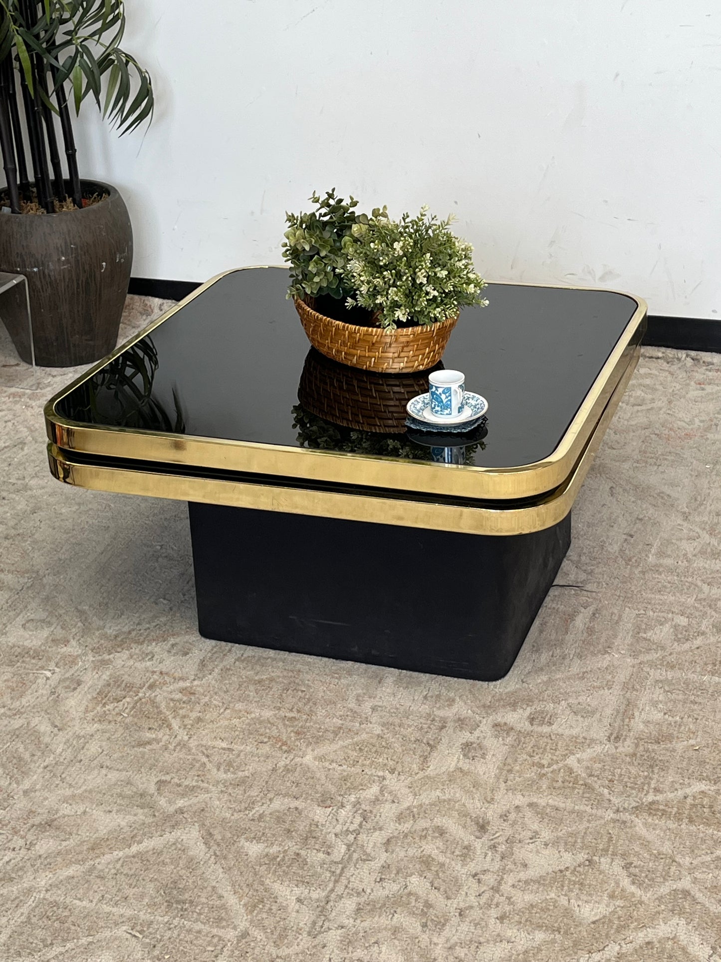 Modern Black & Gold Coffee Table