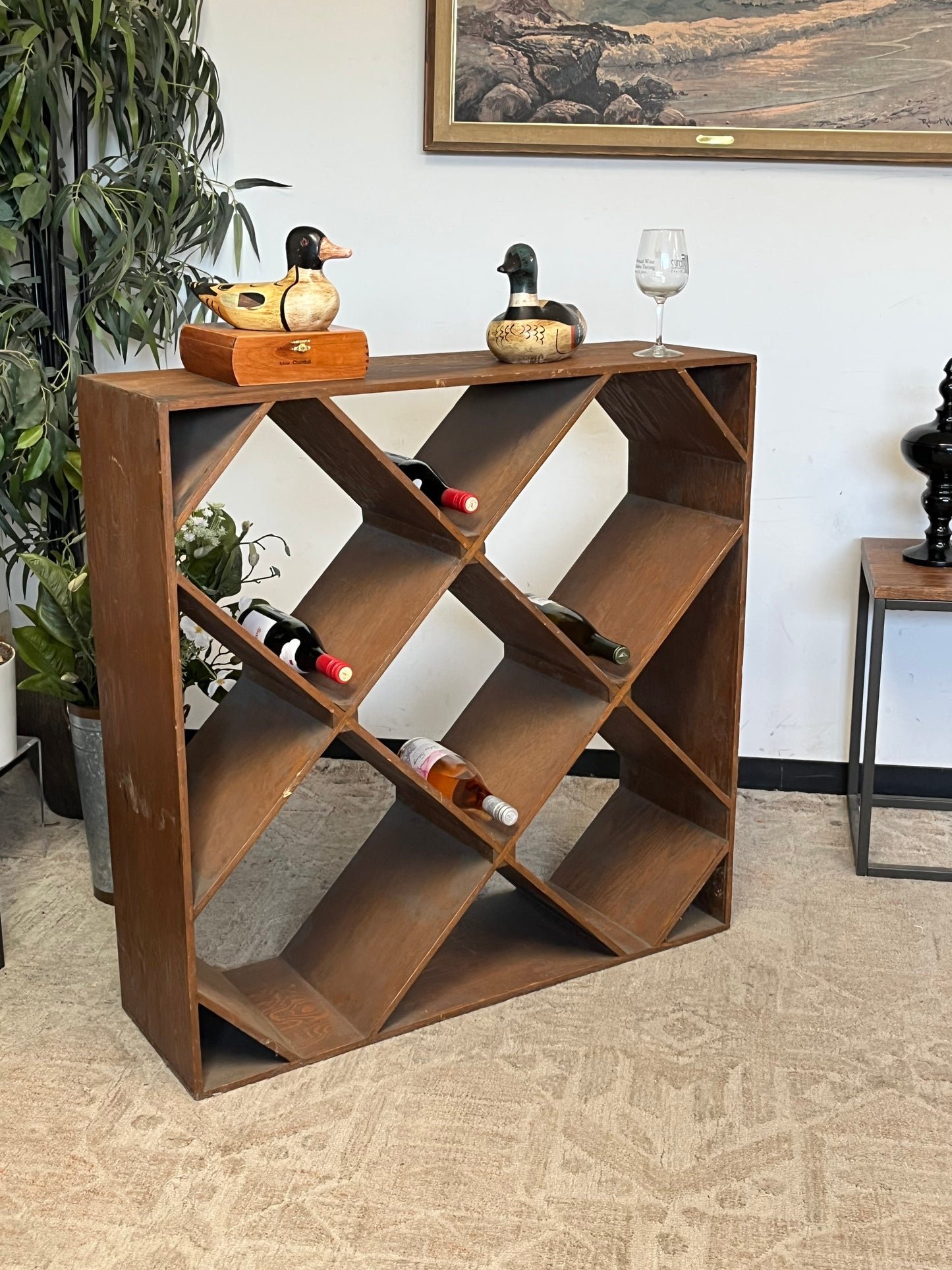Rustic Wood Wine Rack