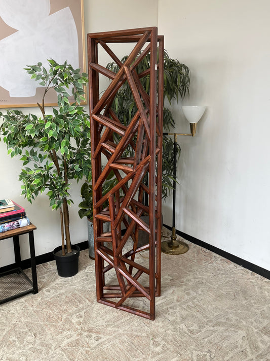 World Market Wooden Geometric Room Divider