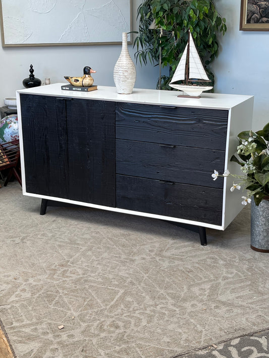 Modern 60" White Credenza