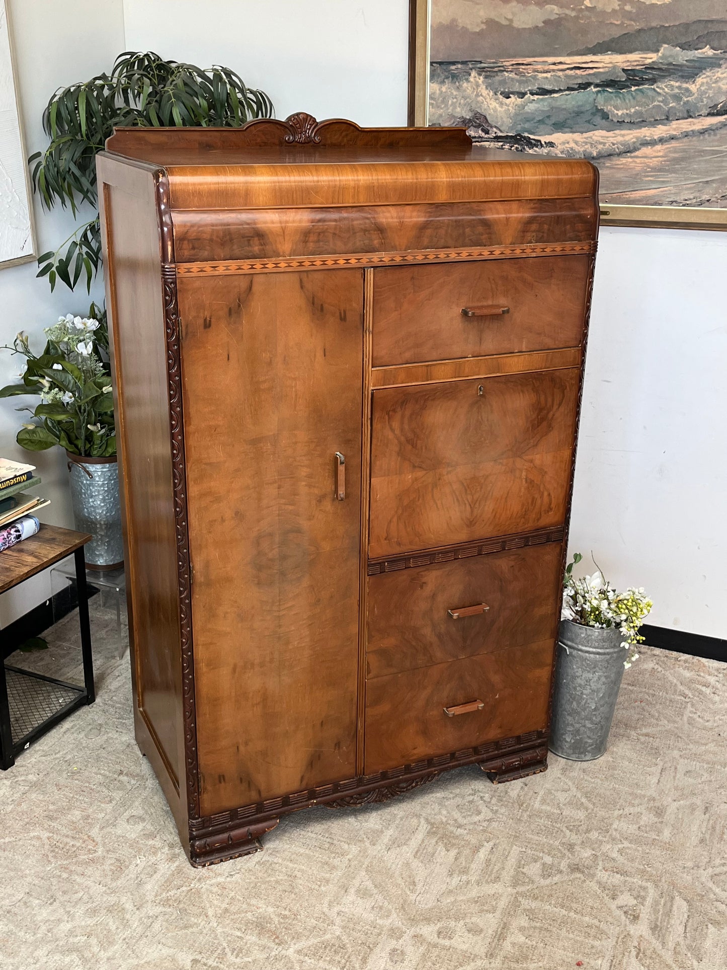 Art Deco Style Wooden Armoire