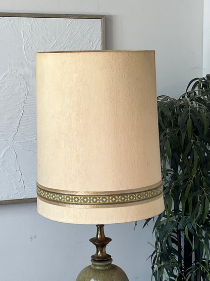 Vintage Green 31" Porcelain Vase Lamp
