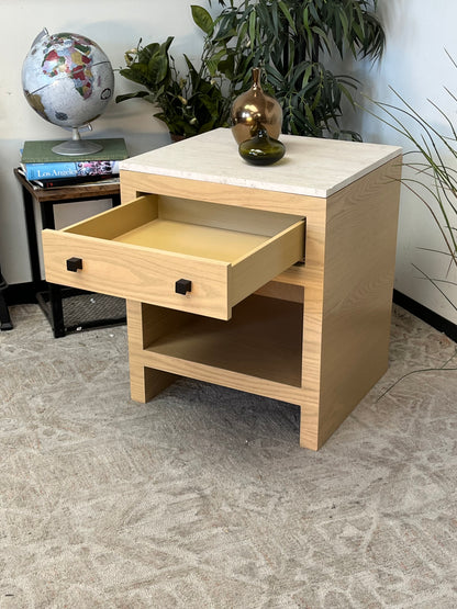KREISS Stone Top Single Drawer Nightstand