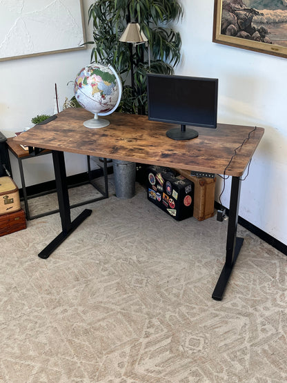 Adjustable Standing 55" Brown Desk
