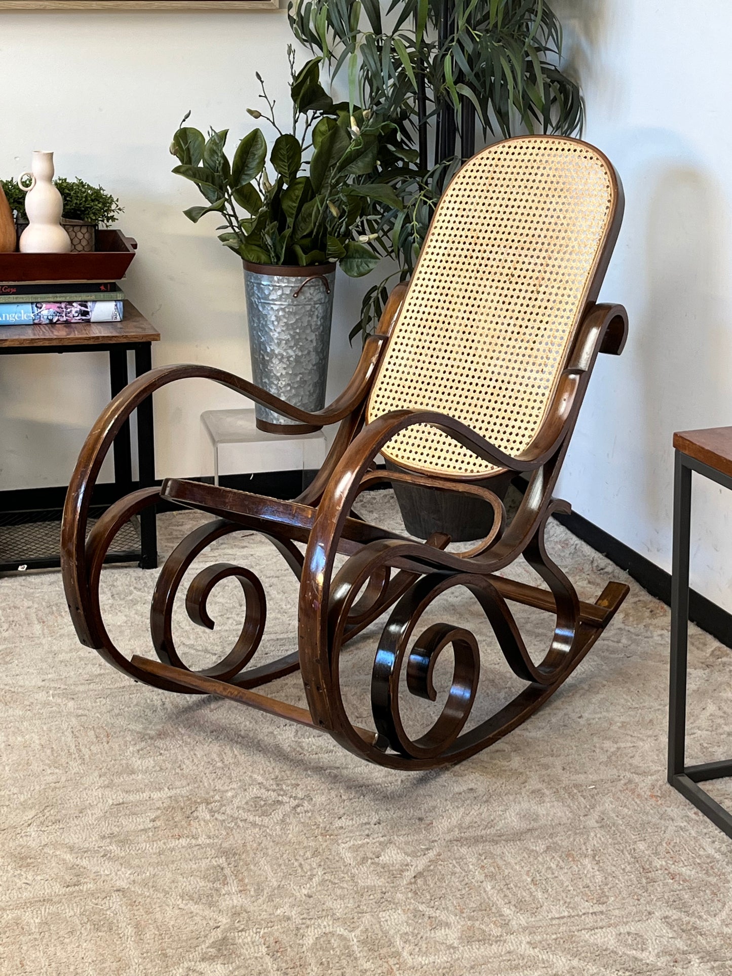 Cane Rattan Wicker Rocking Chair