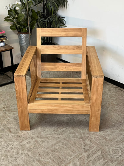 Outdoor Wooden Armchair - Missing Cushions