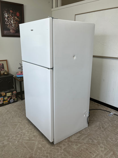 Whirlpool 20 Cu.ft White Top Freezer Refrigerator - Dented