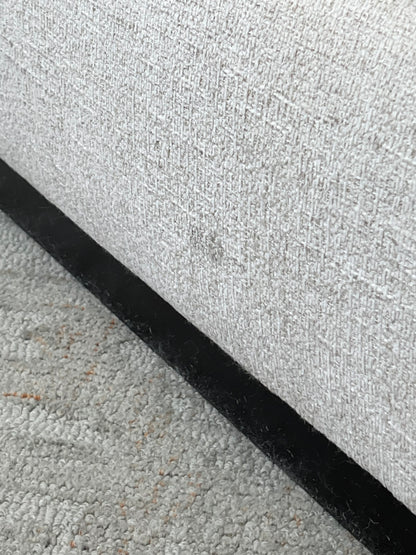 Kreiss Linen Beige Ottoman