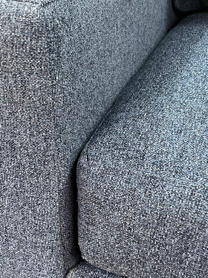 West Elm Dark Blue Linen Couch