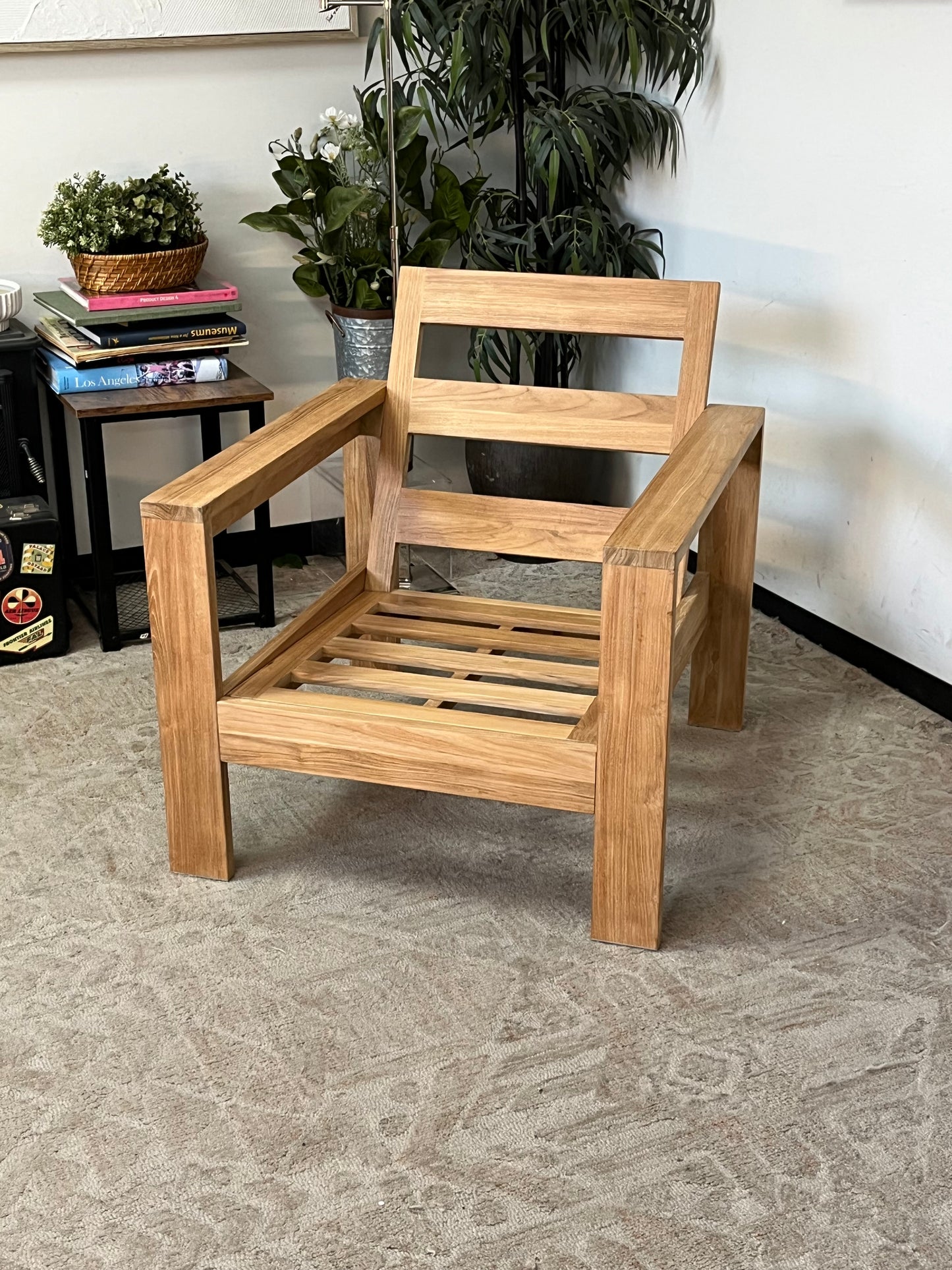 Outdoor Wooden Armchair - Missing Cushions