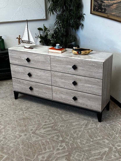 Modern Faux Marble Top Dresser