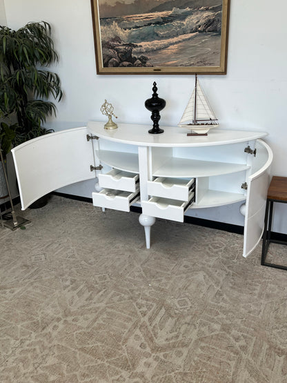 Modern White Demilune Sideboard