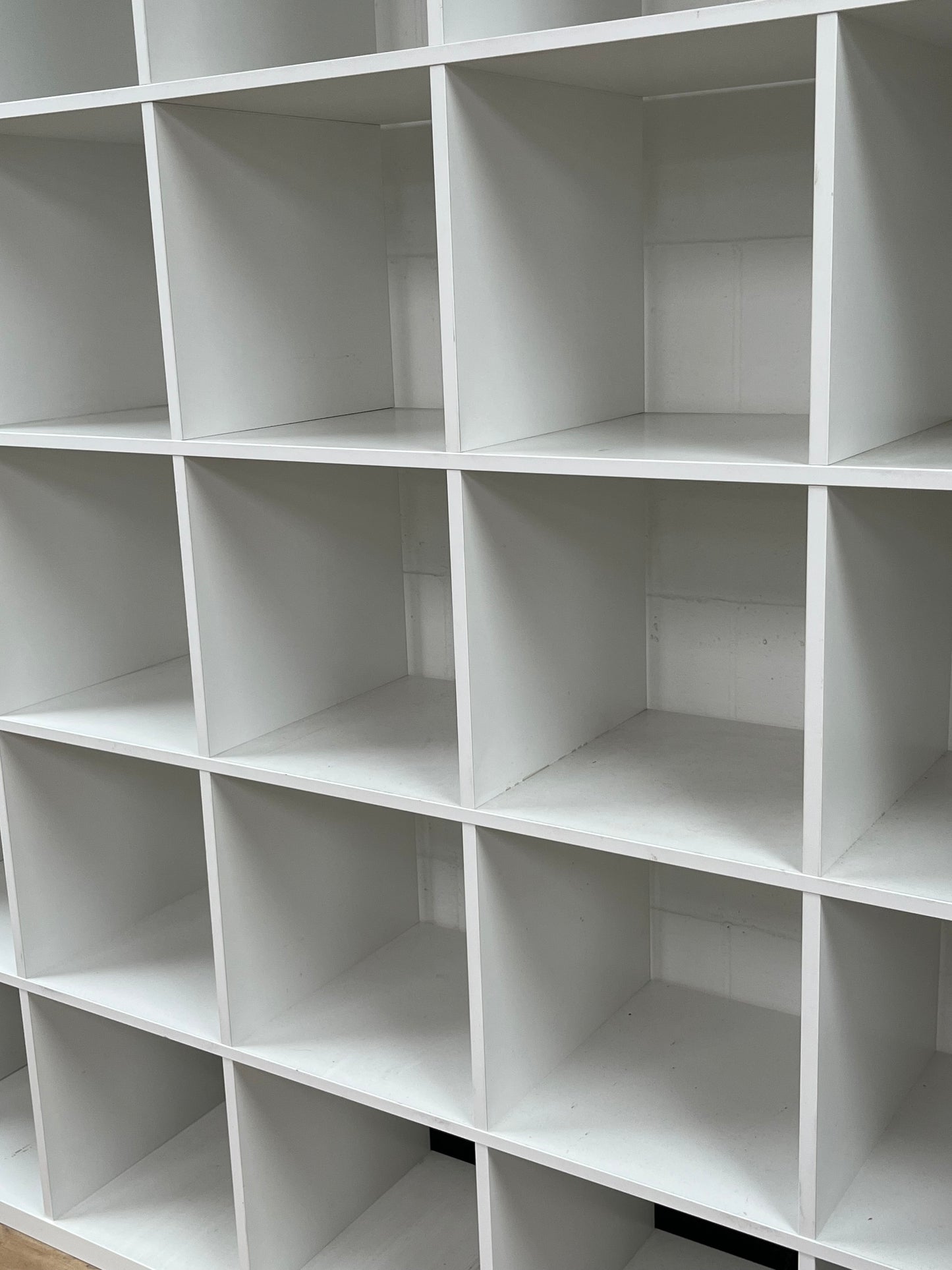Ikea Style White 25-Cube Bookcase