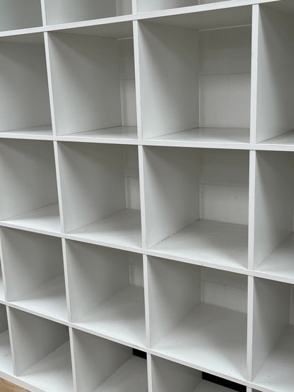 Ikea Style White 25-Cube Bookcase
