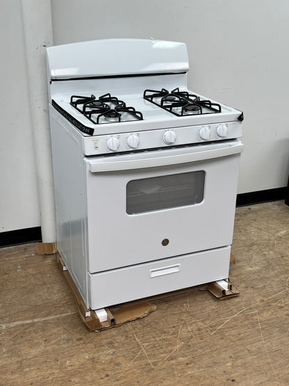 GE 4.8 cu. ft. White Freestanding Gas Range
