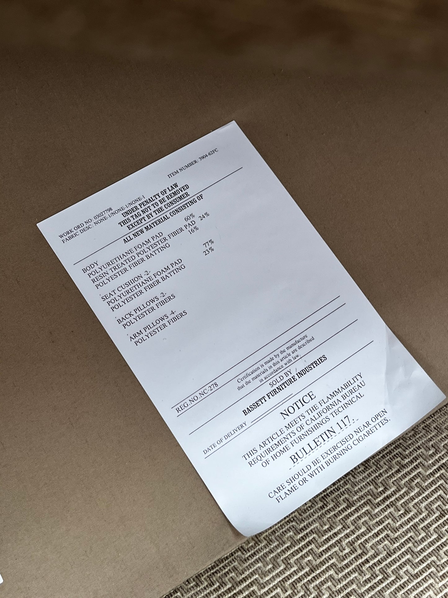 Bassett 81" Traditional Couch