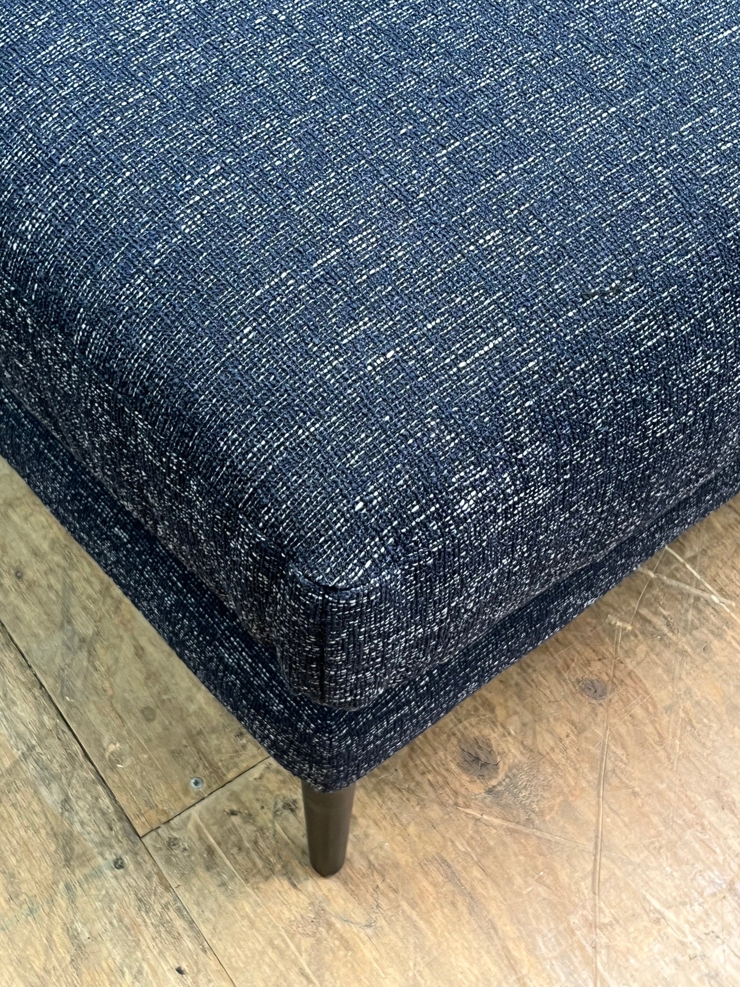 Modern Style Left-Arm Blue Chaise