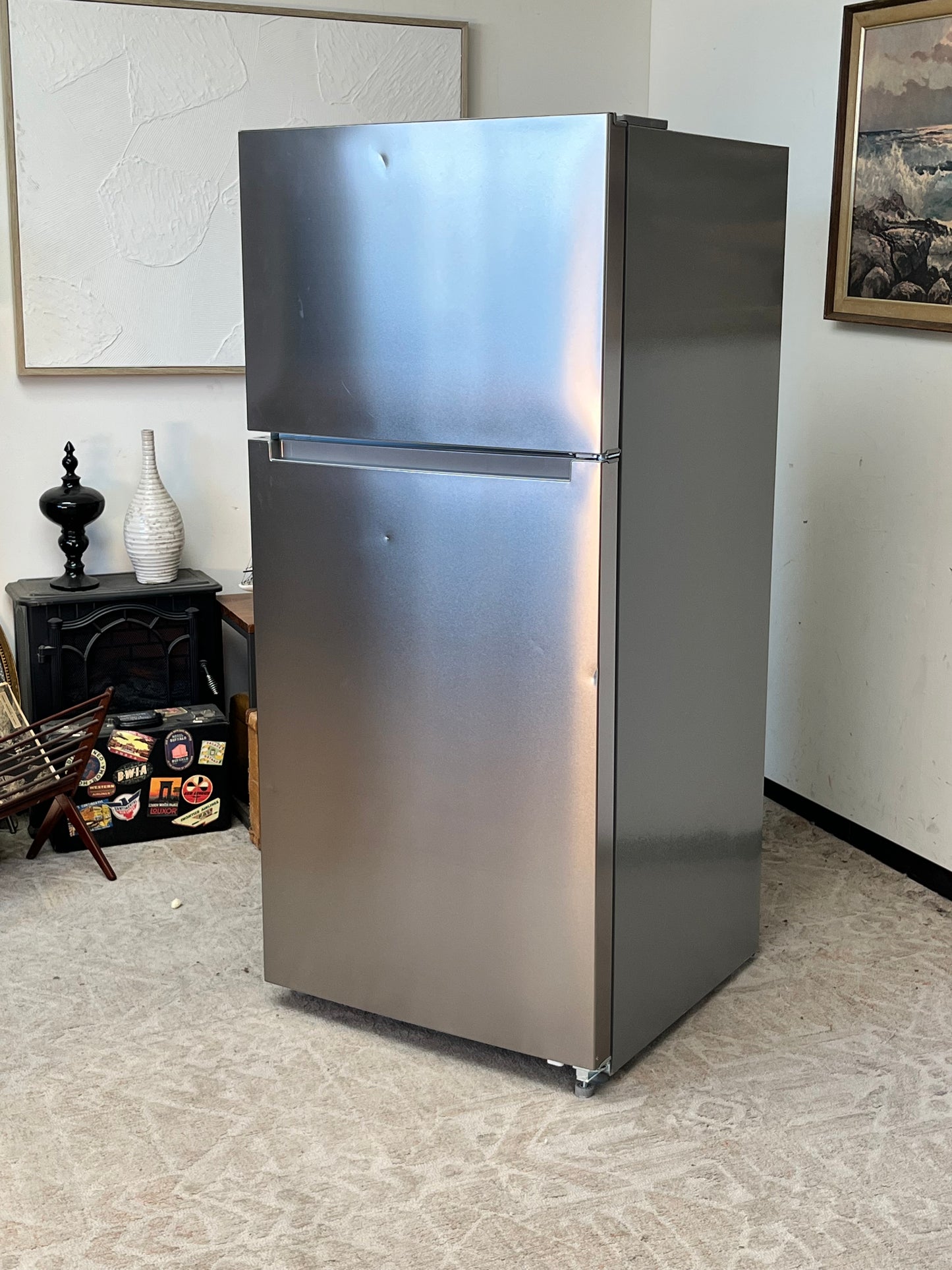 Seasons 14.2 Cu. Ft. Top Freezer Refrigerator Stainless Steel