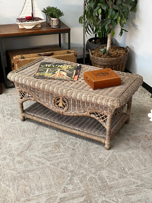 Outdoor Woven Rattan Ottoman