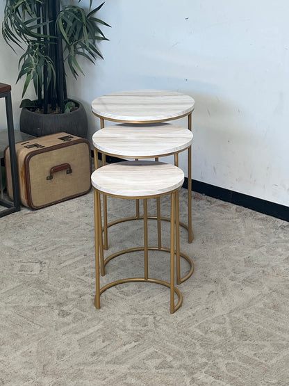 Round Nesting End Table Set Of 3