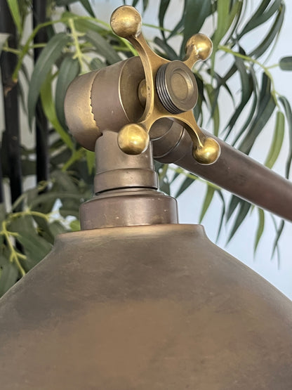 Leviton Mid Century Brass Dome Floor Lamp