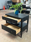 Purple Double Drawer Nightstand
