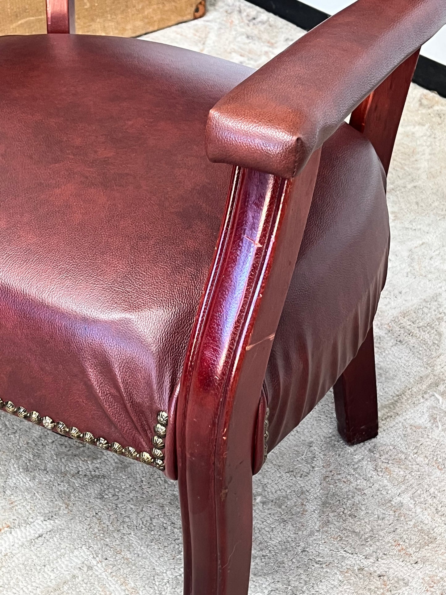 Traditional Style Red Armchair