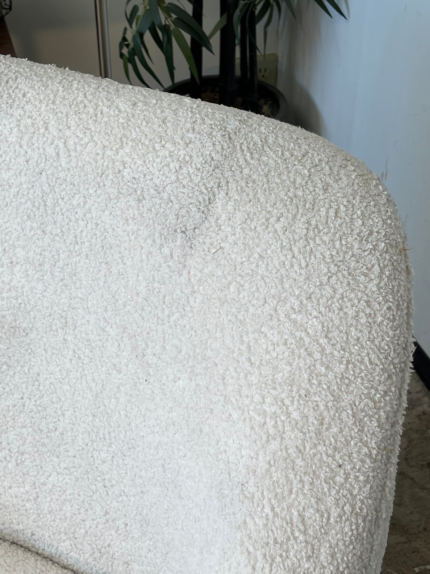 Modern Fuzzy High-Back Chair