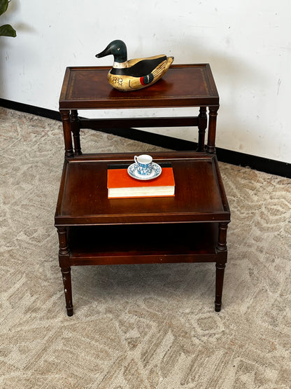 Weiman Furniture Leather Top Side Table