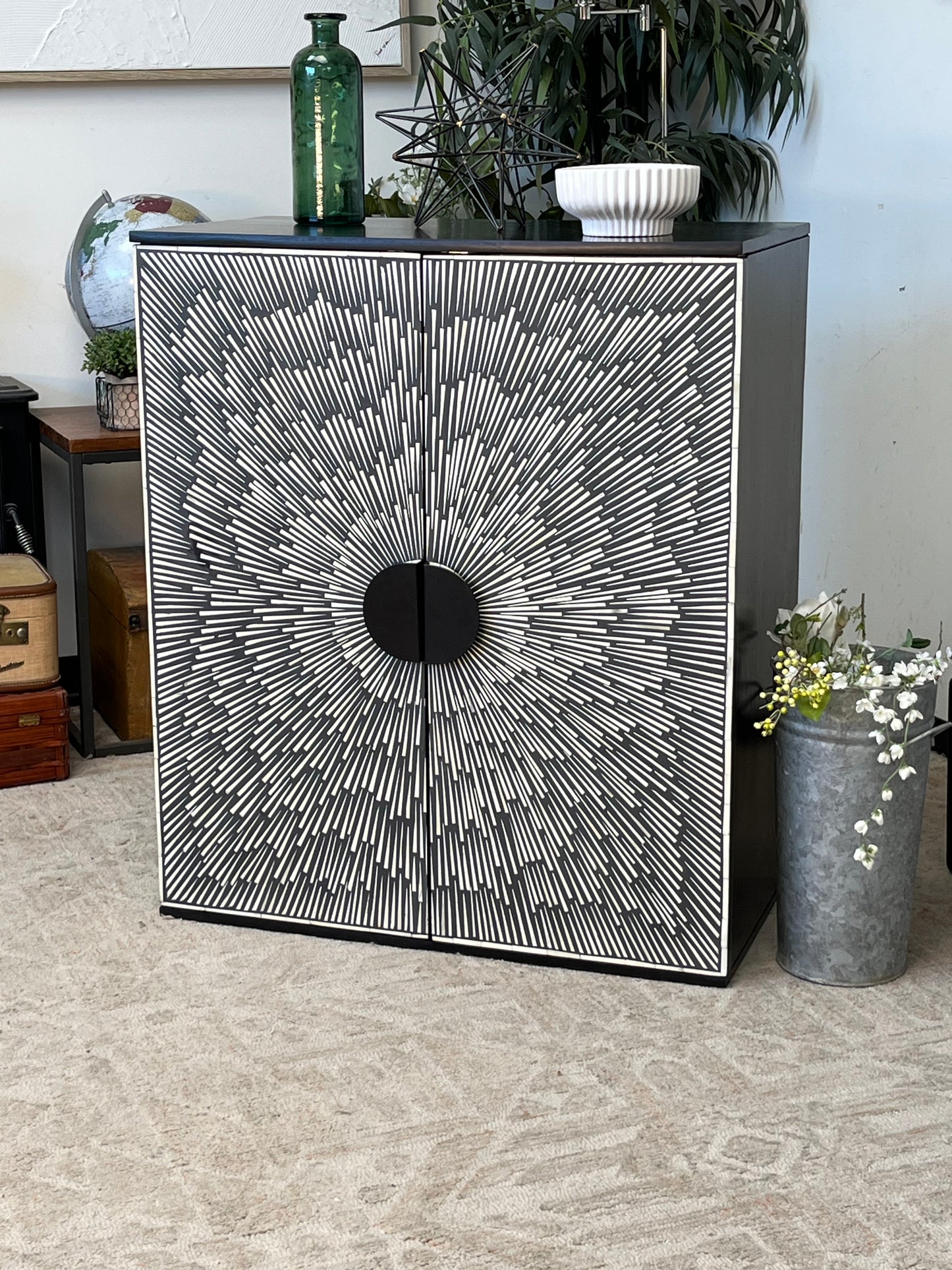 Sunburst Wine Liquor Cabinet