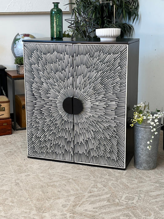 Sunburst Wine Liquor Cabinet