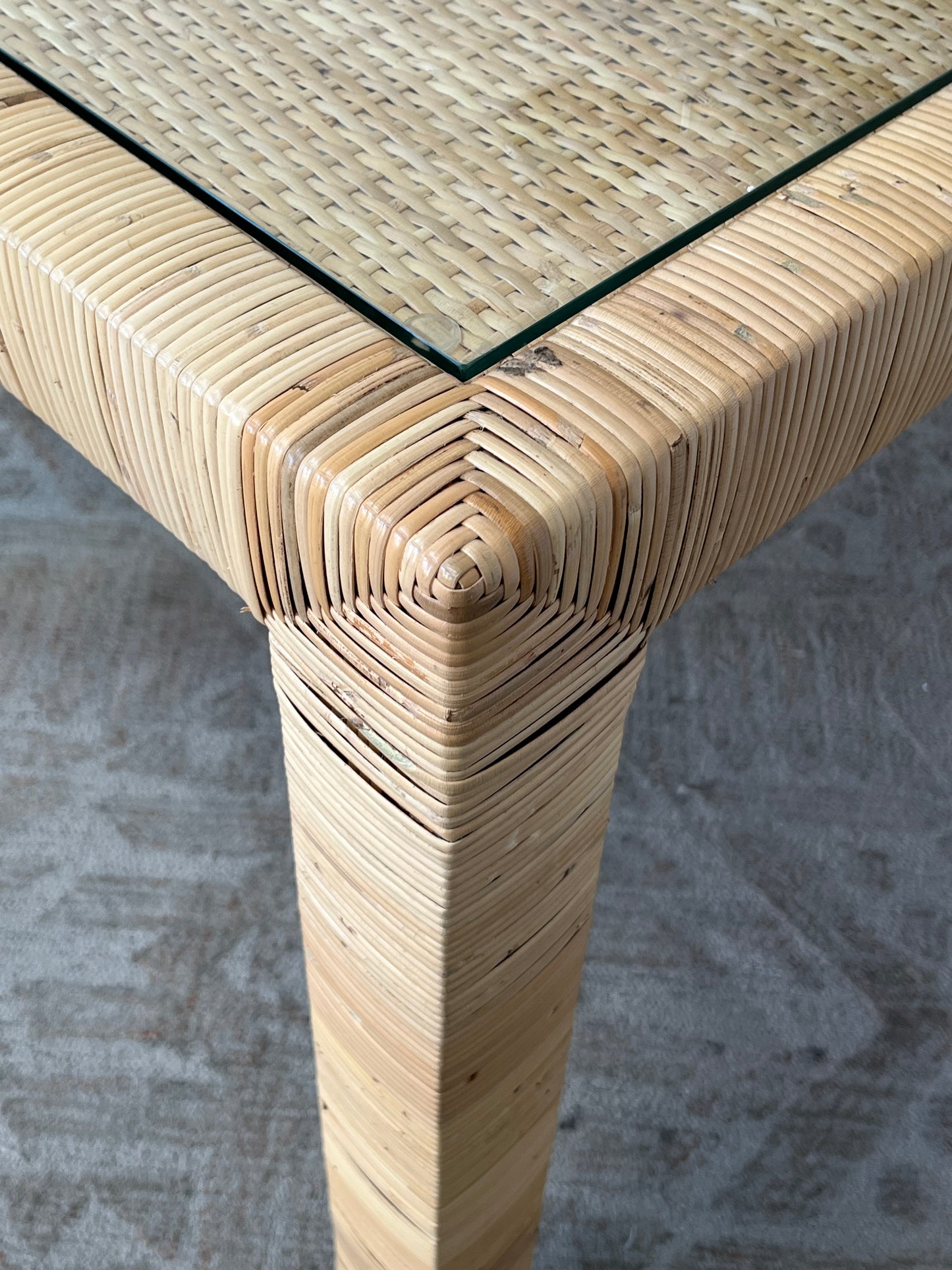 Bohemian Style Rattan Dining Table
