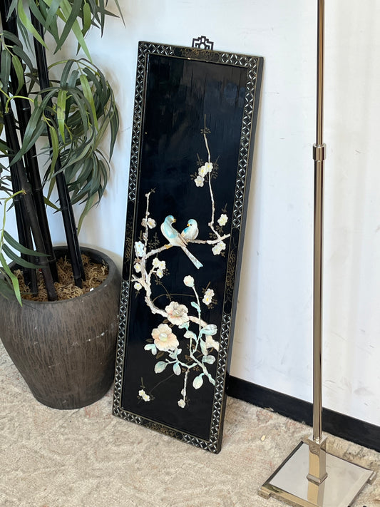 Mother of Pearl Panel "Two Blue Birds"