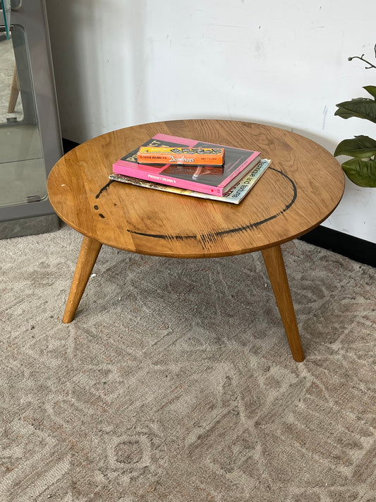 Mid-Century Style Wooden Coffee Table - Stained