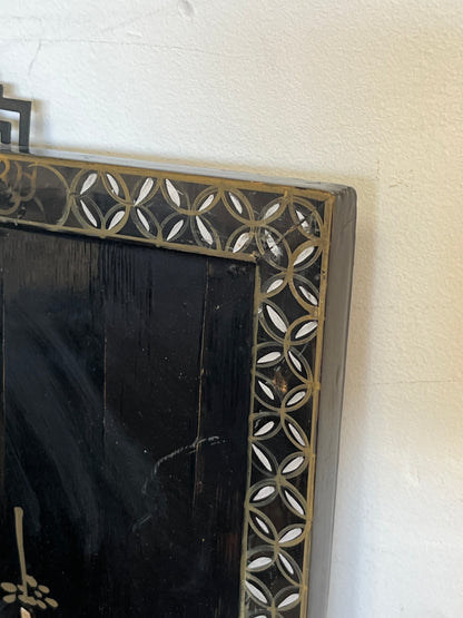 Mother of Pearl Panel "Two Blue Birds"