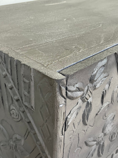 Artisan Style Wooden Grey Credenza
