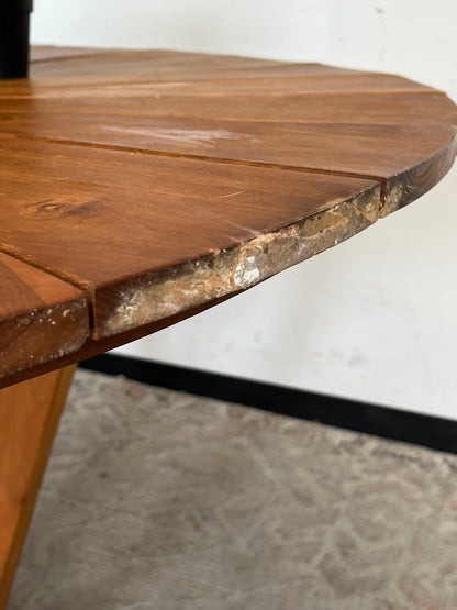 Outdoor 47" Oval Wooden Table