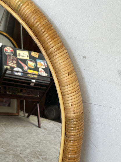Natural Rattan Large Arched Mirror