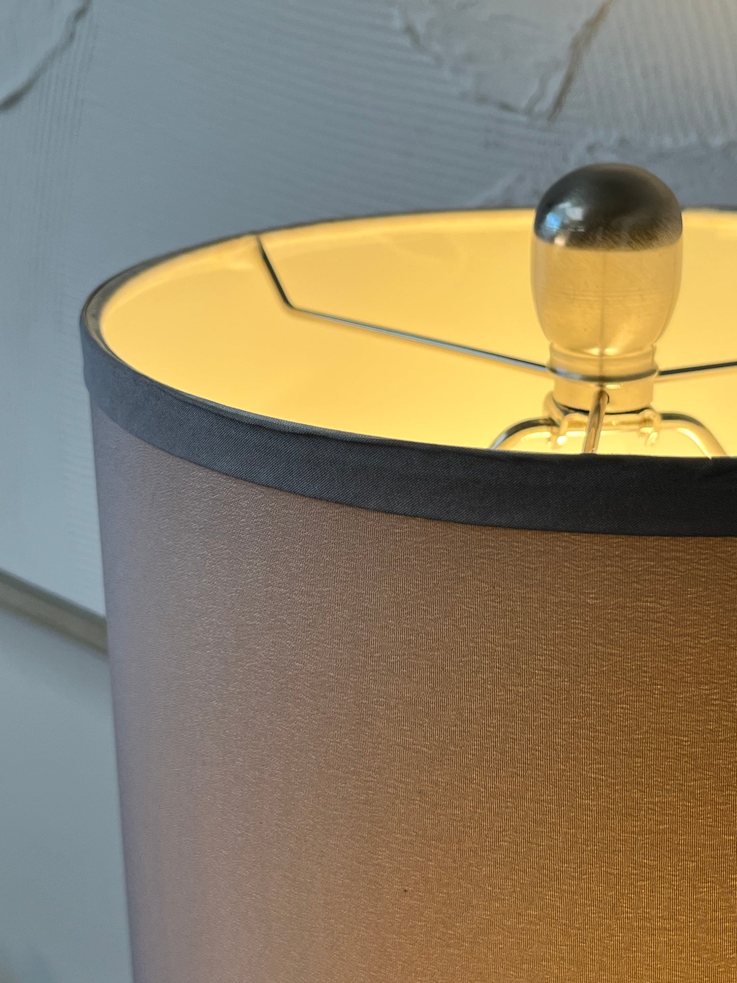 Modern Silver Tone Table Lamp