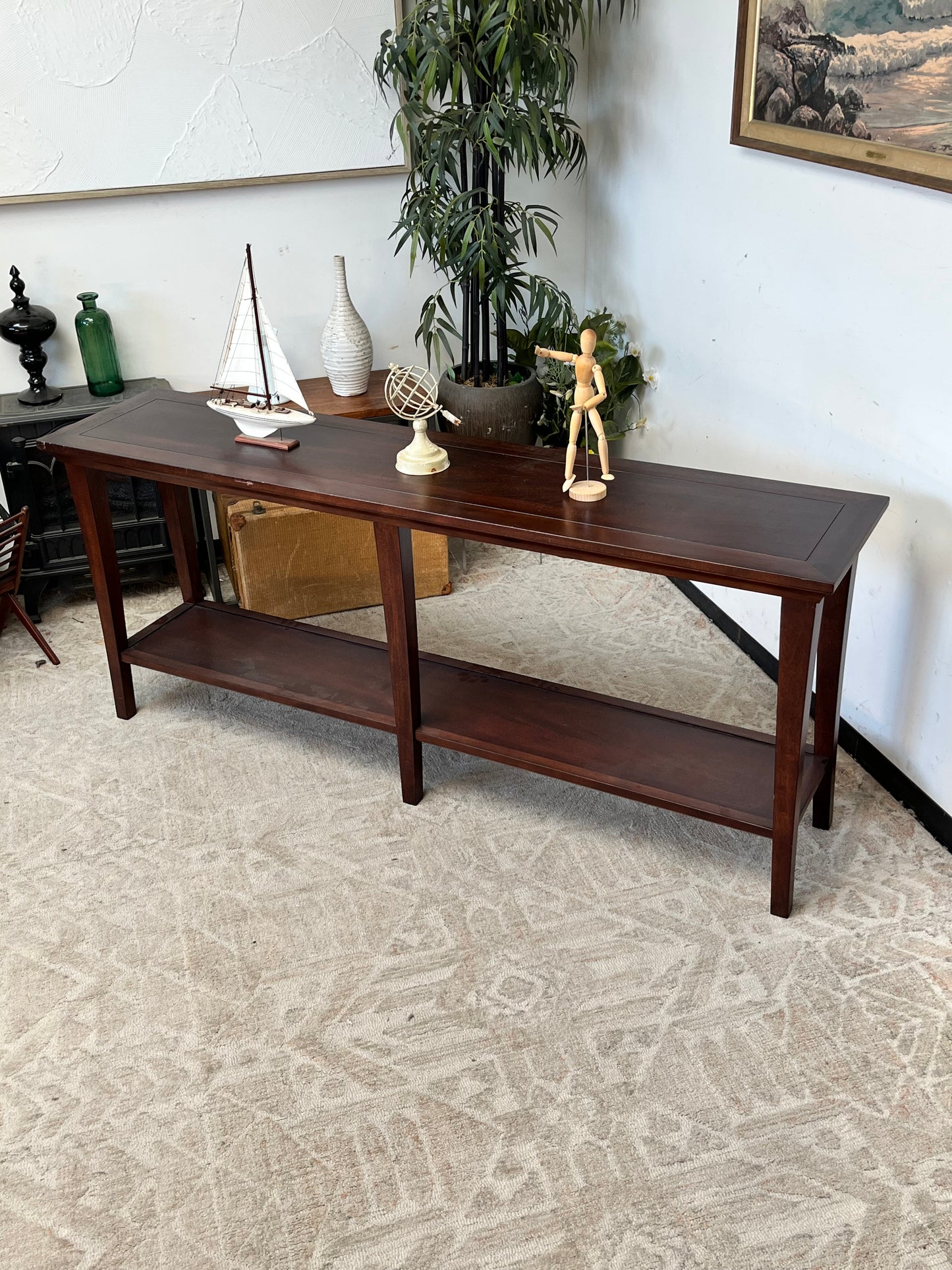Traditional Style 72" Wooden Console