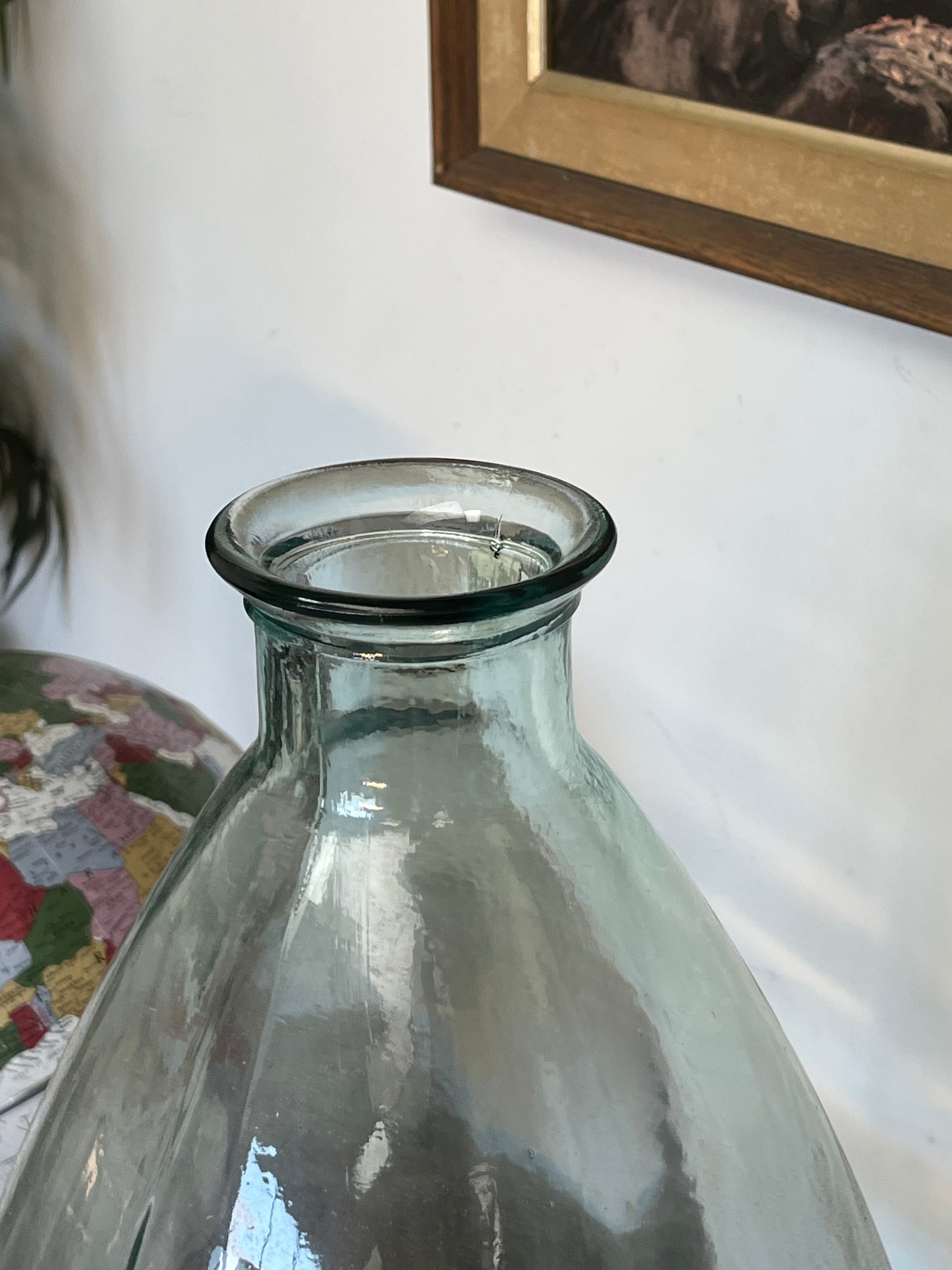 Oval Shaped Glass Vase