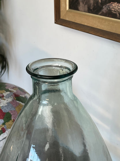 Oval Shaped Glass Vase