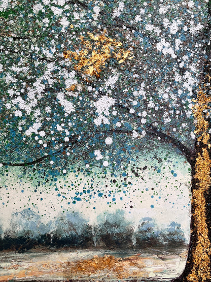 Textured Framed Landscape Artwork