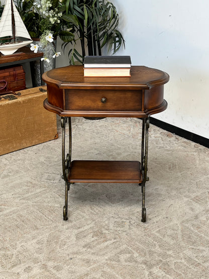 Vintage Style Wooden End Table