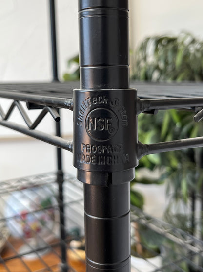 Industrial 72.5" Black Metal Rack