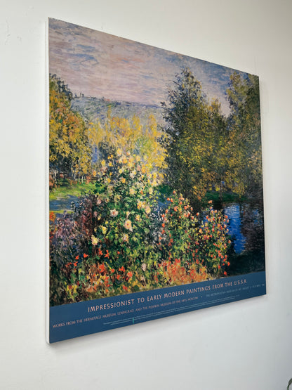 Claude Monet "A Corner  in the Garden at Montgeron" Framed Artwork