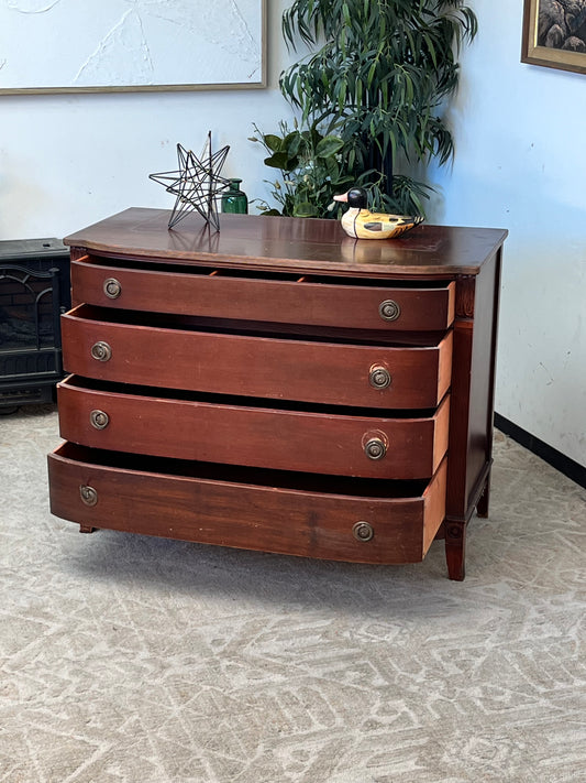 Vintage Wooden 4-Drawer Dresser