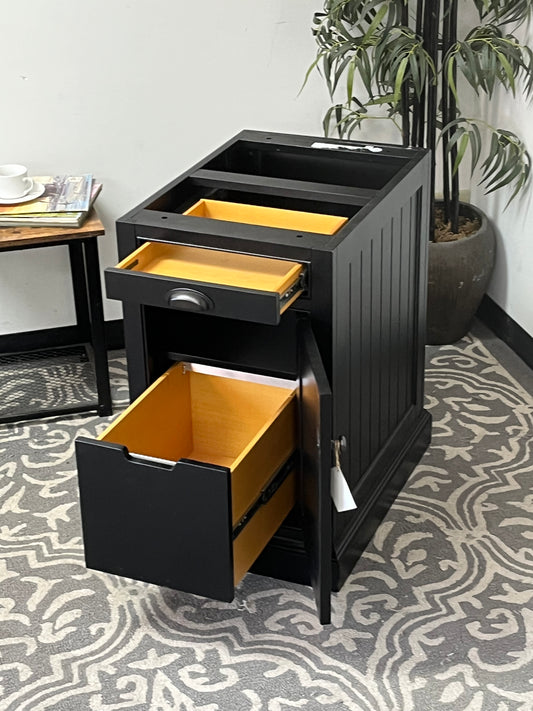 Black Modular Pedestal Cabinet